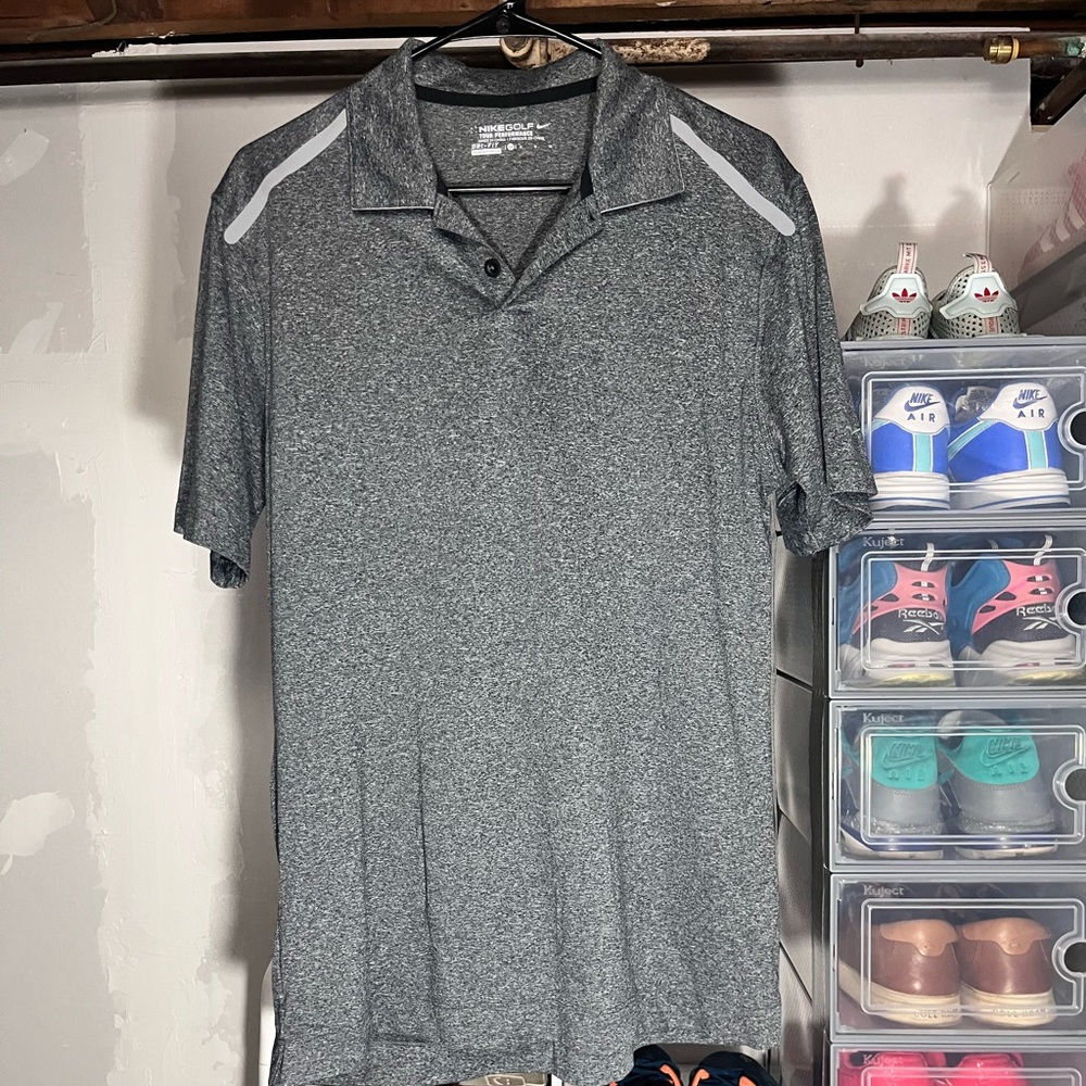 Nike Heather Gray Polo Shirt
